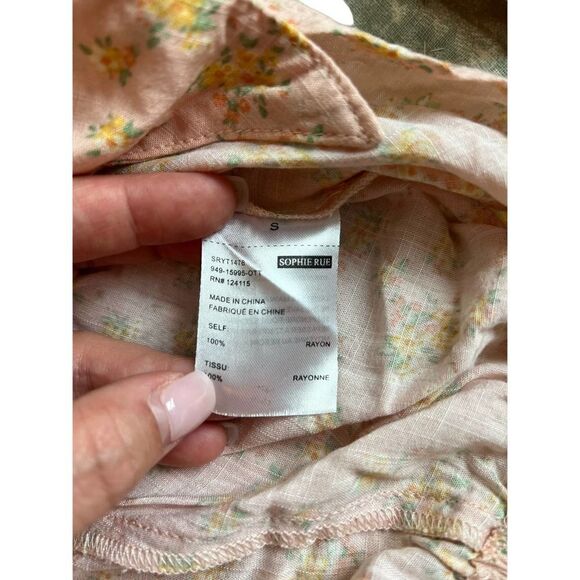 ANTHROPOLOGIE SOPHIE RUE FLORAL BLOUSE SIZE SMALL - Picture 8 of 9